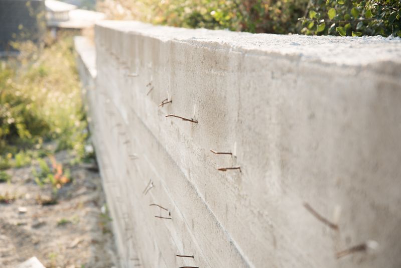 Concrete Retaining Wall Installation detail